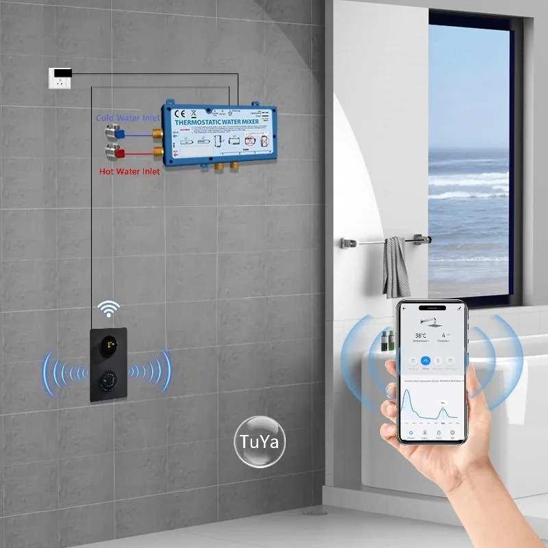 App Home Improvement - Digital Shower Mixer Thermostatic Concealed Shower