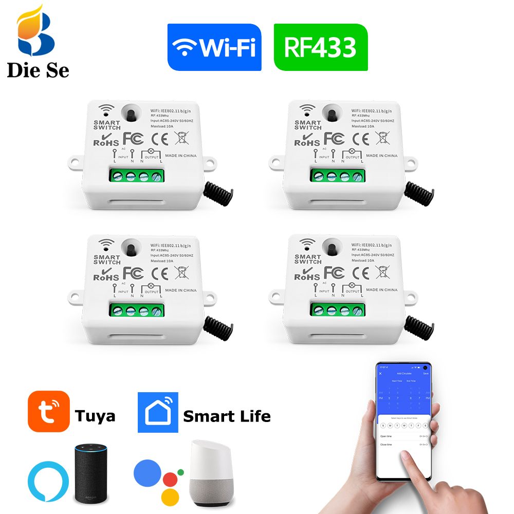 App Home Improvement - Tuya WiFi Smart Light Switch 433MHz