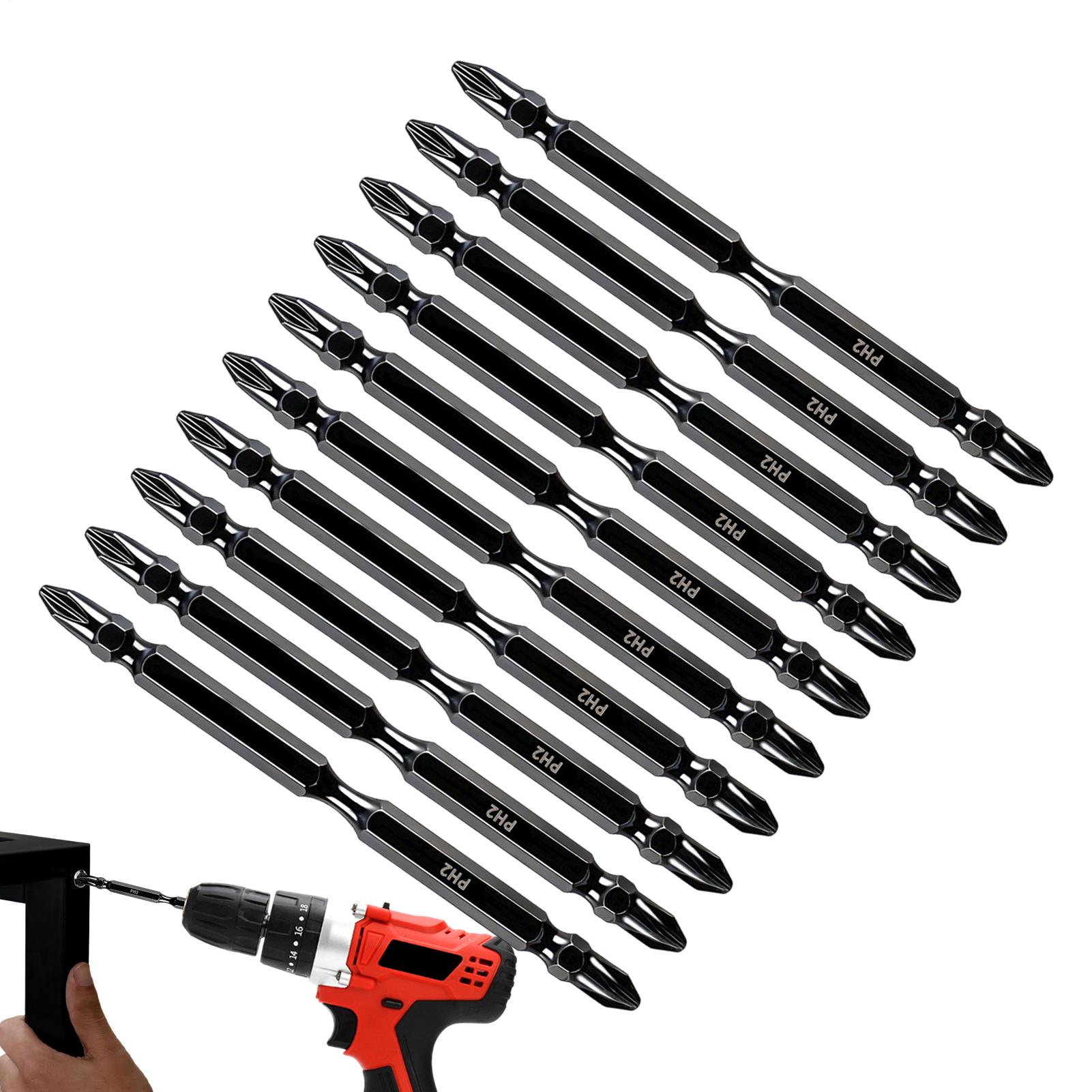 Drill Bit Set - Magnetic Bits For Drill Double-Ended Milled