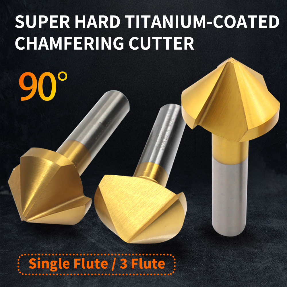 Drill Bit Set - 1 & 3-Flute 90° Countersink Drill