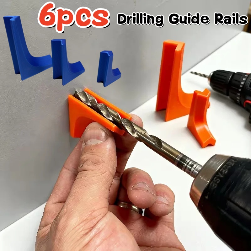 Home Improvement Guide - 6Pcs Drilling Guide Rails,Drill Bit Guides,Vertical