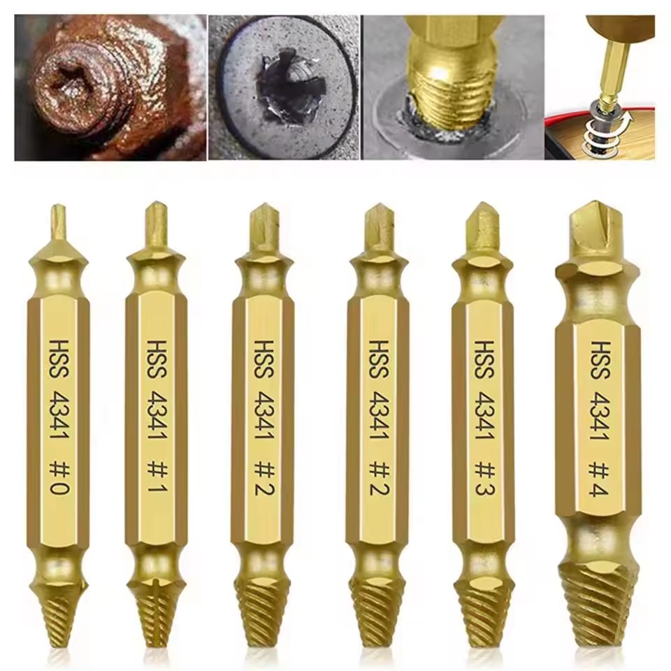 Drill Bit Set - Damaged Broken Screw Extractor Drill Bit