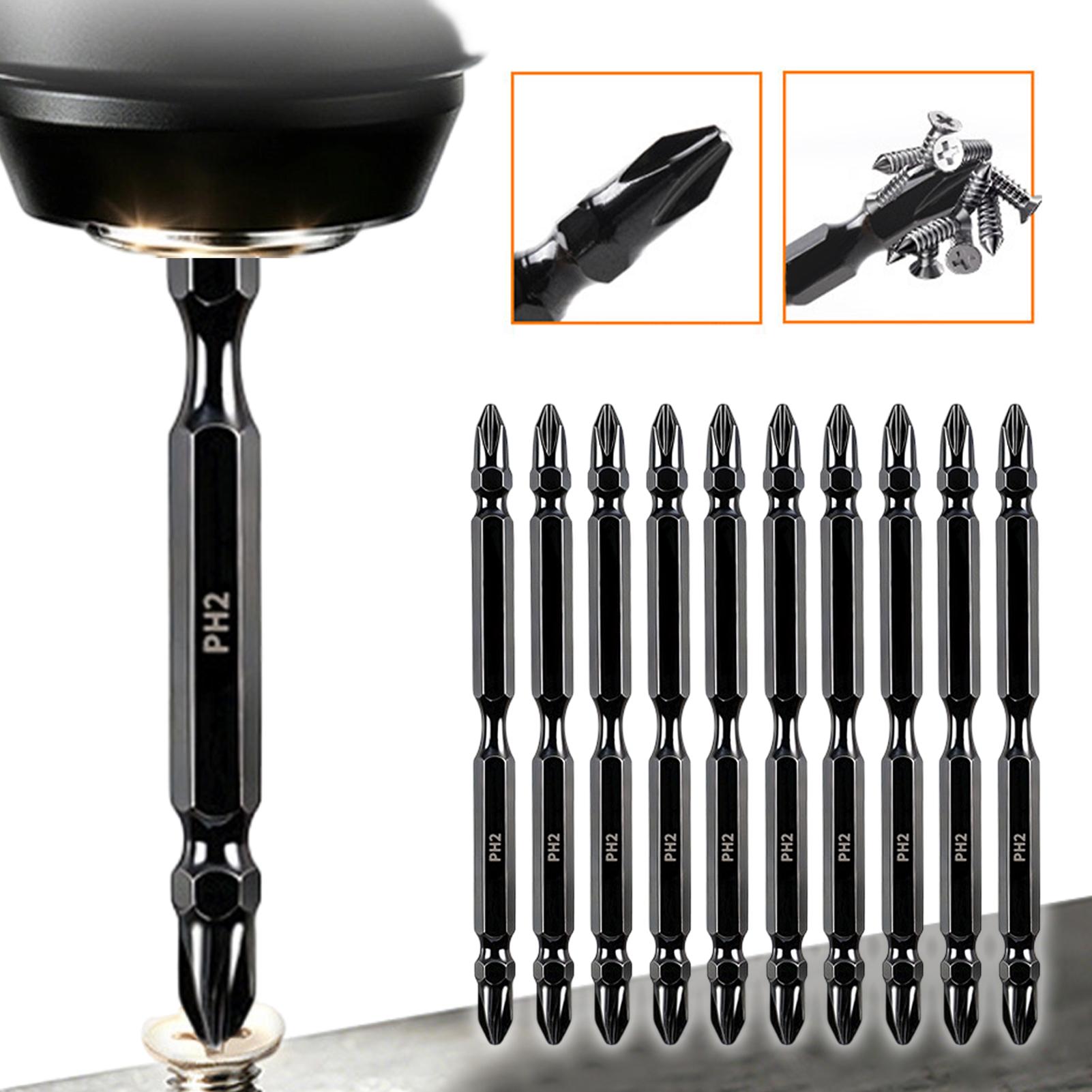 Drill Bit Set - Magnetic Bits Double-Ended Magneic Milled Drill