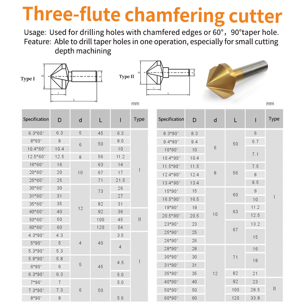 1 & 3-Flute 90° Countersink Dr - огляд і ціна Drill Bit Set