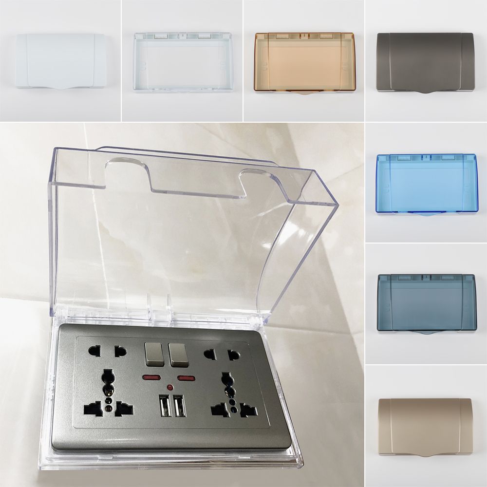 1PC 86 Type Double Socket Prot - огляд і ціна Electrical Outlet Cover