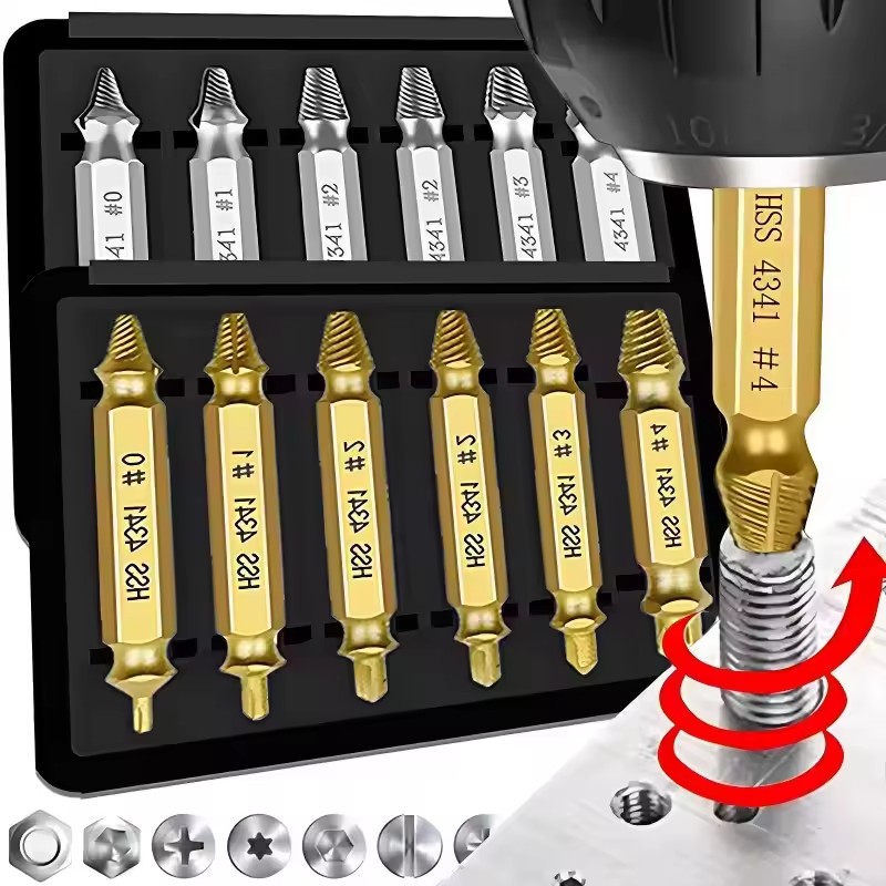 Damaged Broken Screw Extractor - огляд і ціна Drill Bit Set
